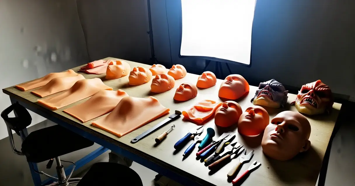K&auml;yt&auml;nn&ouml;n erikoistehosteiden verstas elokuvatuotannossa &ndash; lateksimaskit ja animatronisет olennot